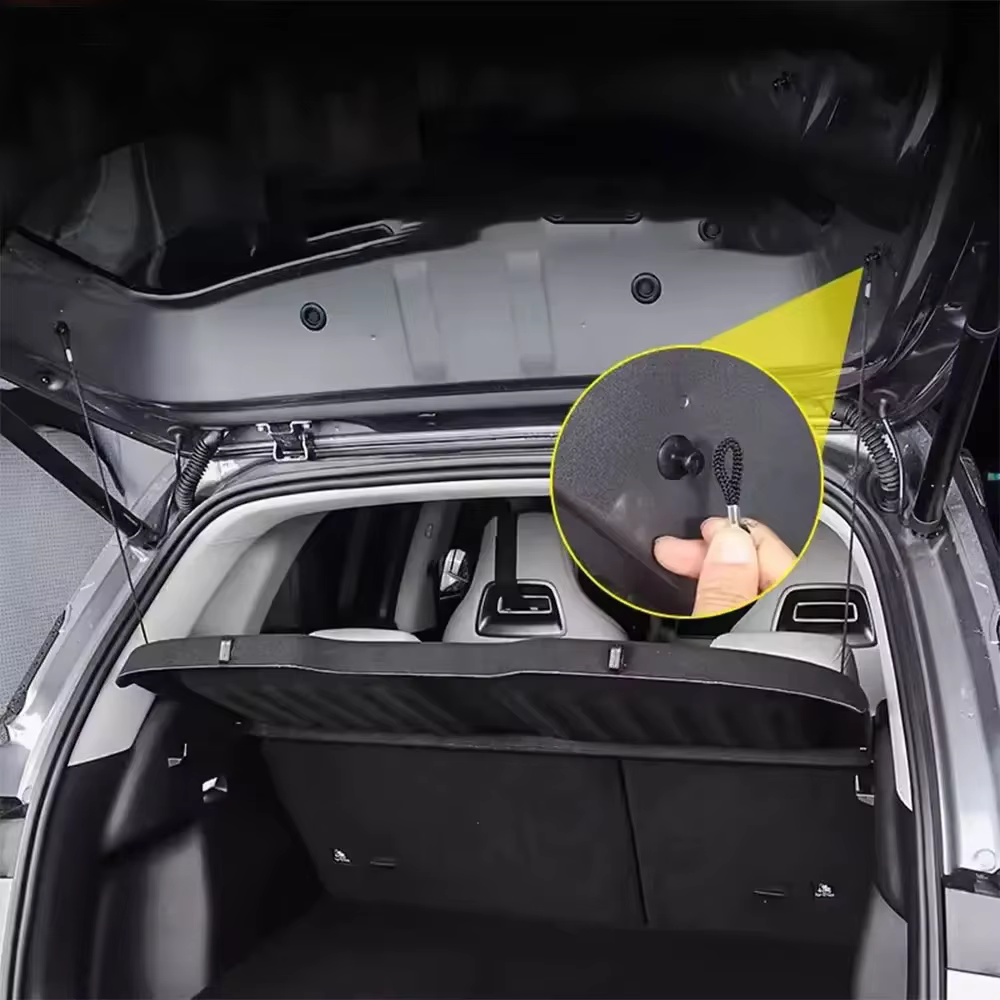 Housses de coffre de voiture pour BYD Yuan Up Atto 2 Pro EV 2024 ~ 2026, rideau de bagages étanche floqué, abri, accessoires de chargement de confidentialité
