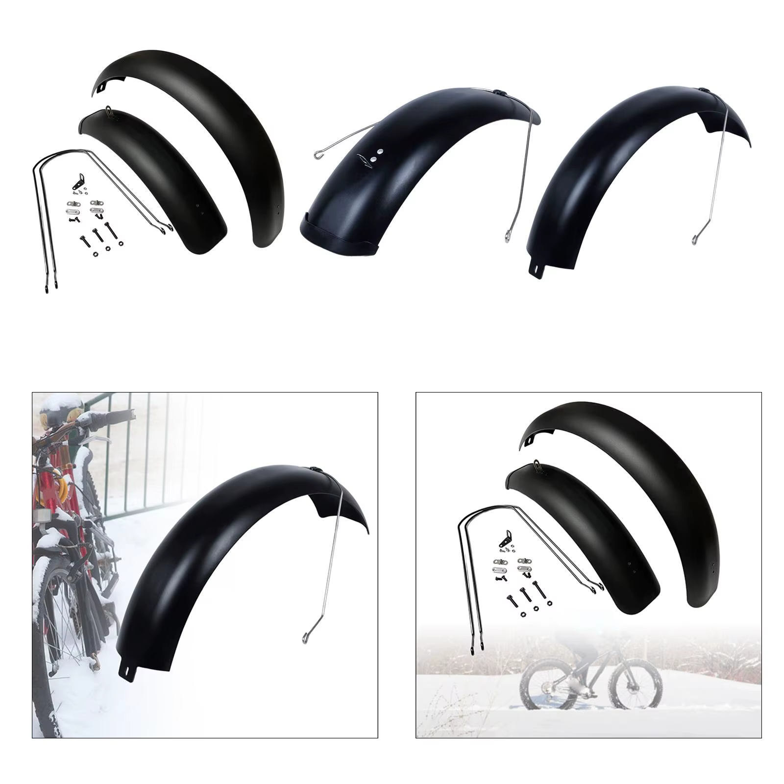 Garde-boue de vélo d'extérieur pour vélos de 20 pouces x 5,0 pouces de large