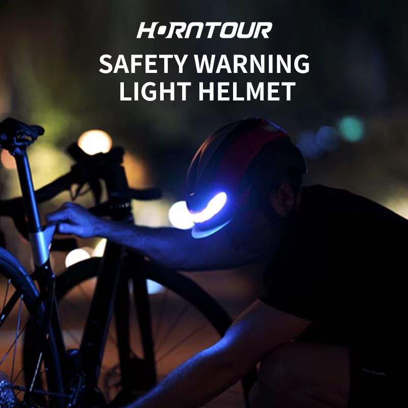 Horntour casque de vélo Ride LED lumières course