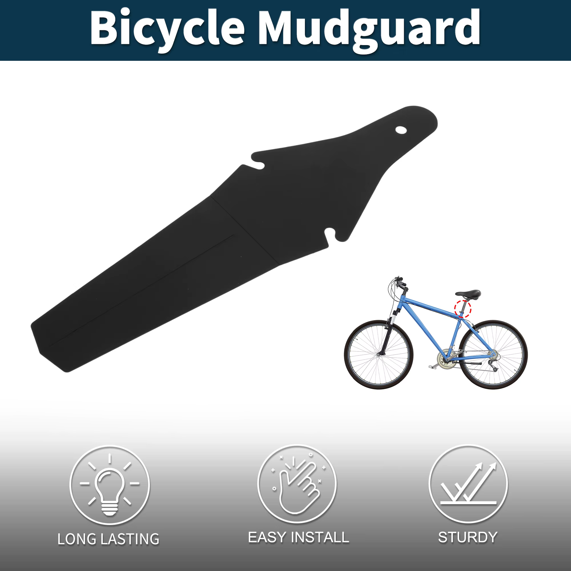 X Autohaux vélo de route vtt garde-boue arrière 12.99 "insertion siège