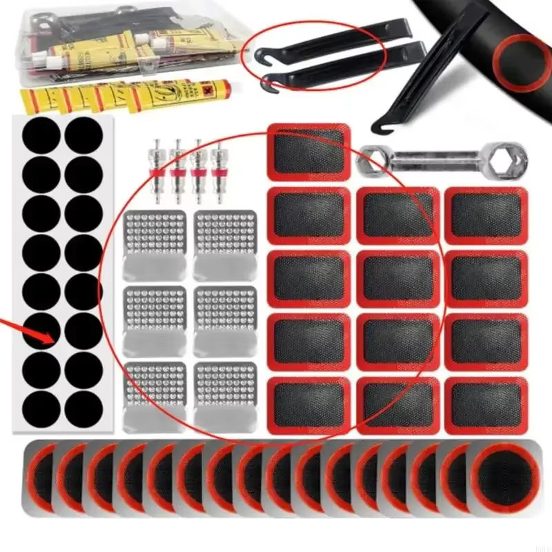 Kits de réparation de pneus de vélo portables avec leviers