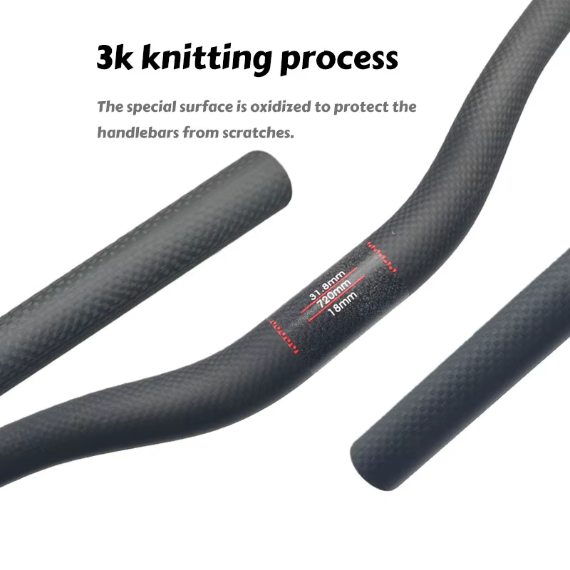Nouveau guidon de vélo de course tout carbone Matt 3K pour VTT