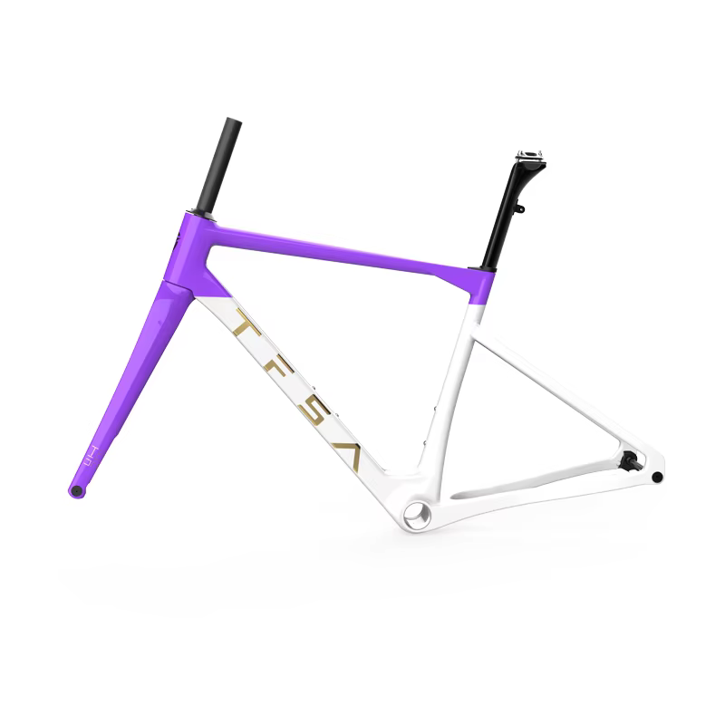 Cadre en fibre de carbone pour vélo gravel urbain TFSA JH-37 avec freins à disque T47 pour VTT