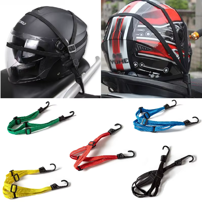 Sangle de corde élastique rétractable pour bagages de casque de moto et de vélo