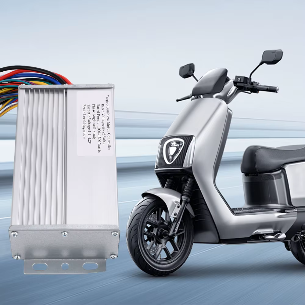 Contrôleur sans balais 48V 60V 72V 1000-1500W pour vélo électrique e-scooter, entraînement double Mode, contrôleur sans balais pour véhicule électrique