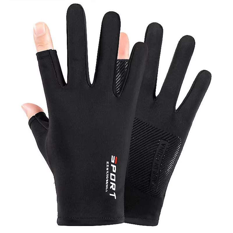 Gants de cyclisme antidérapants en soie glacée pour hommes et femmes