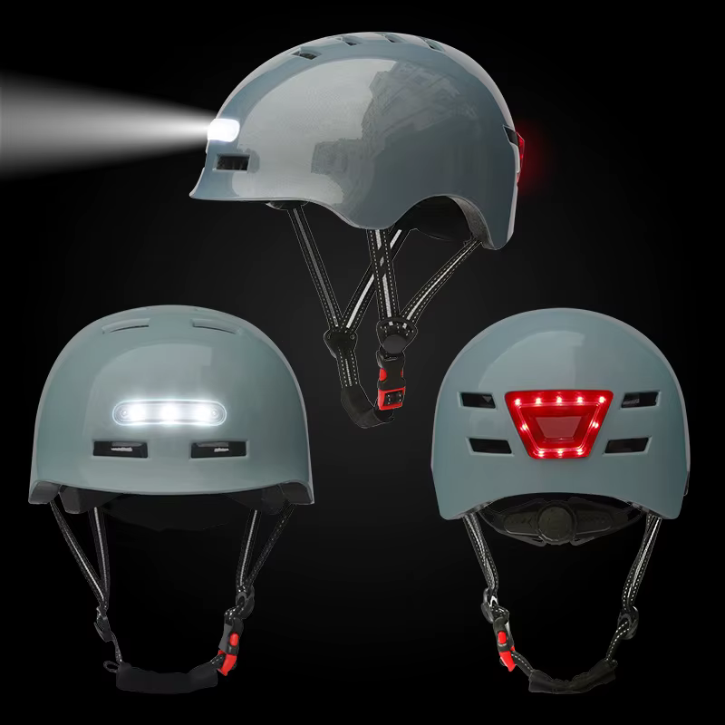 48-61cm vélo casque de cyclisme pour hommes femmes intelligent feu arrière LED