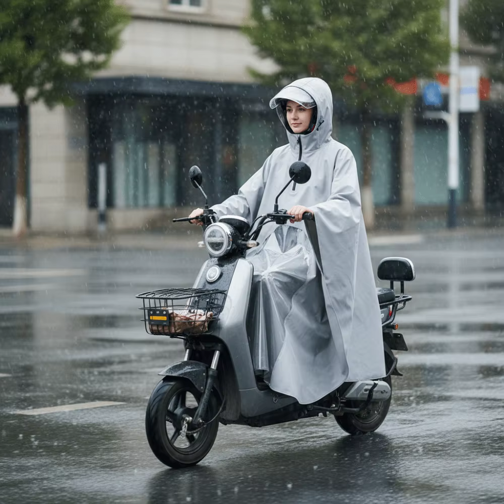 Manteau imperméable épais pour Scooter électrique, imperméable pour une personne, col haut, coupe-vent, léger, de luxe, pour tout le corps