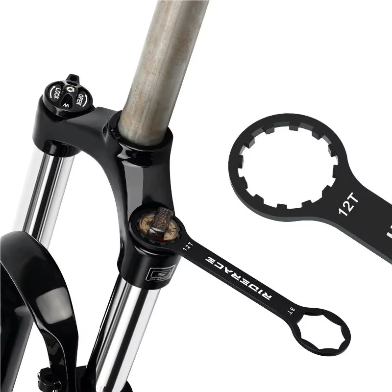 RIDERACE clé de fourche avant de vélo clé VTT outil d'installation de retrait de capuchon de Suspension pour Suntour XCM XCR XCT RST