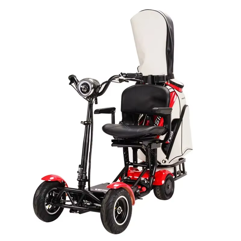 Scooter Électrique Pliable Tout Terrain avec Chariot de Golf