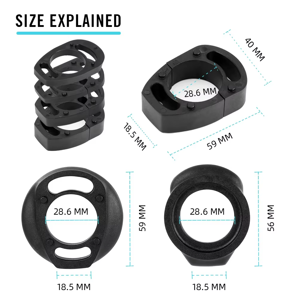 RYET – entretoise aérodynamique en plastique pour tige de 28.6mm/1-1/8 pouces