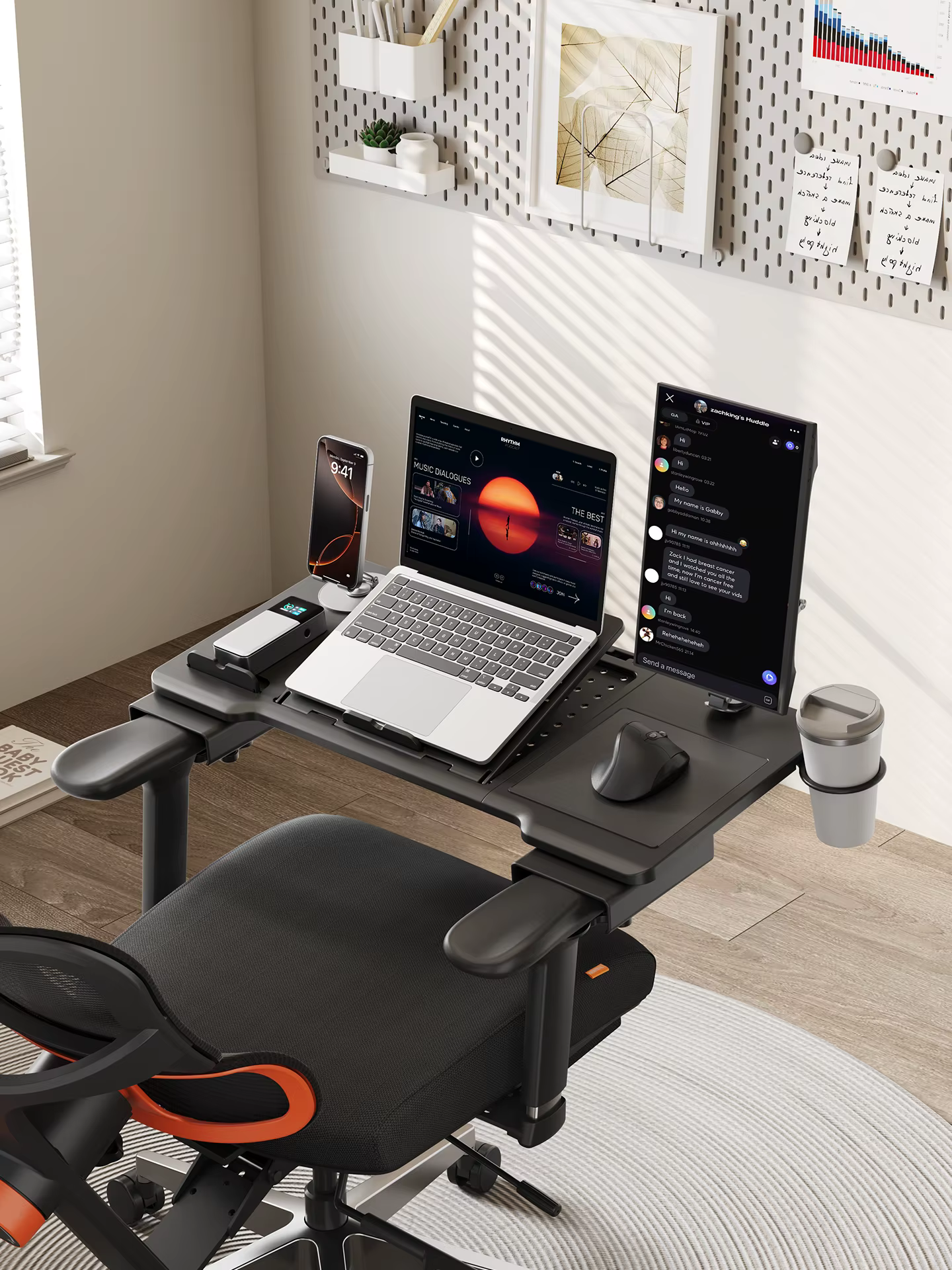 Accoudoir de chaise ergonomique, fixation de bureau, Table pliable pour ordinateur portable, accessoire de poste de travail de bureau Mobile