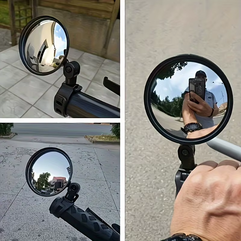 Améliorez la sécurité routière avec 2 rétroviseurs de vélo rotatifs réglables. 360° ° Lentilles antichoc
