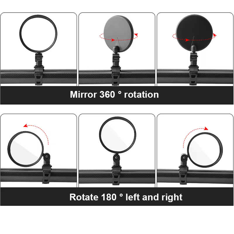 1pc Rétroviseur de scooter électrique Vue arrière 360 ° Mini miroir rotatif pour Xiaomi M365