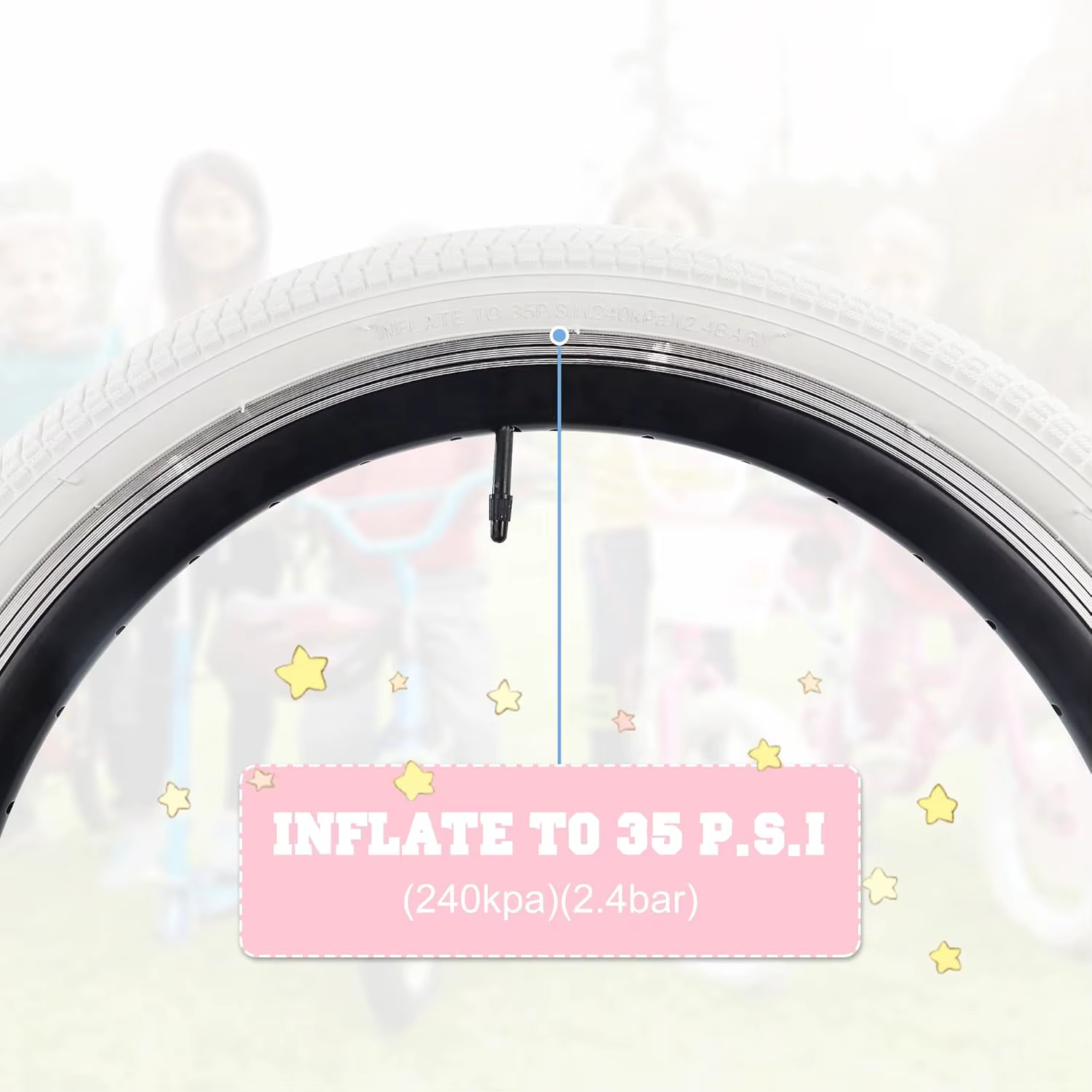 ZUKKA 2 PNEUS DE VÉLO POUR ENFANTS 16' 16 X 2.125 avec chambres à air et leviers - Compatibles avec poussette/vélo enfant