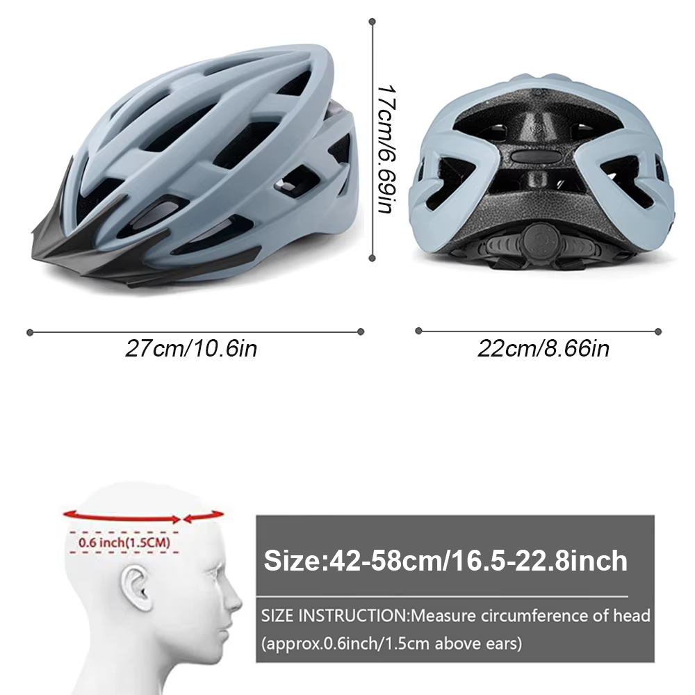 1 casque de vélo adulte-casque de cyclisme léger pour hommes femmes (56-62 cm) avec technologie
