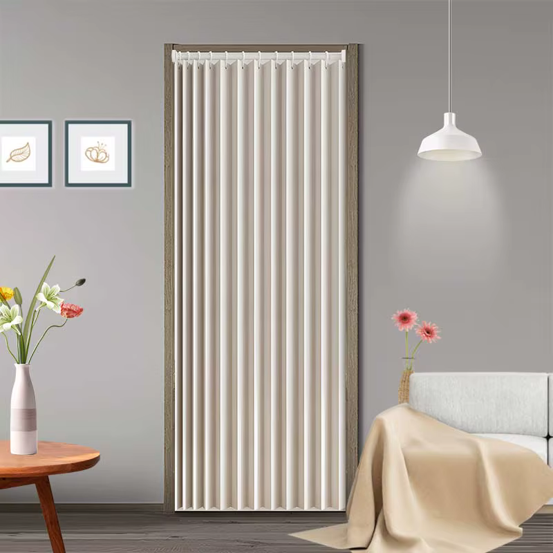 Rideau de séparation pliable pour cuisine et balcon, panneau de séparation souple avec un drapé élégant et un style moderne pour la maison