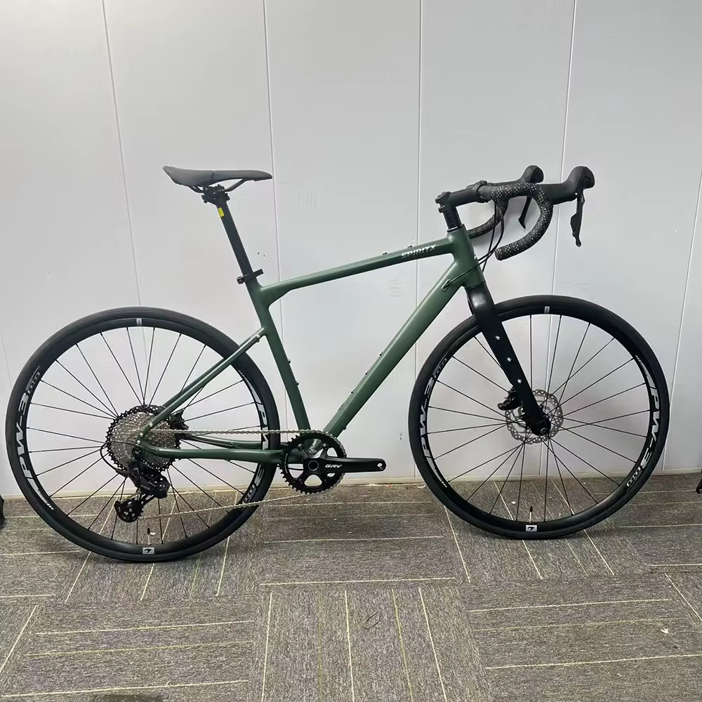 Cadre de vélo de route à axe traversant avec couleur de fourche avant en Fiber de carbone peut être personnalisé