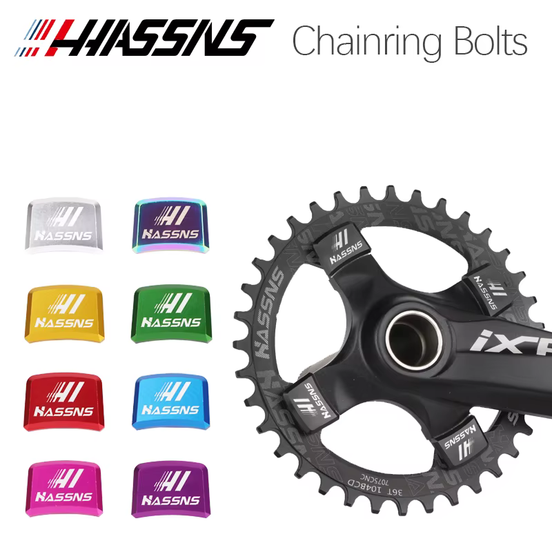 HASSNS vtt plateau boulons pignon de vélo vis carrée Rotor pédalier bougie Pe boulon couronne VTT plats vis cyclisme