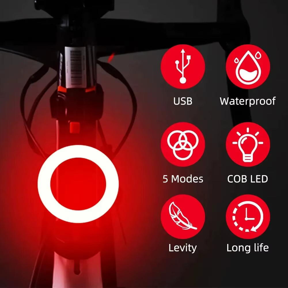 Feu arrière de vélo Led Rechargeable par USB