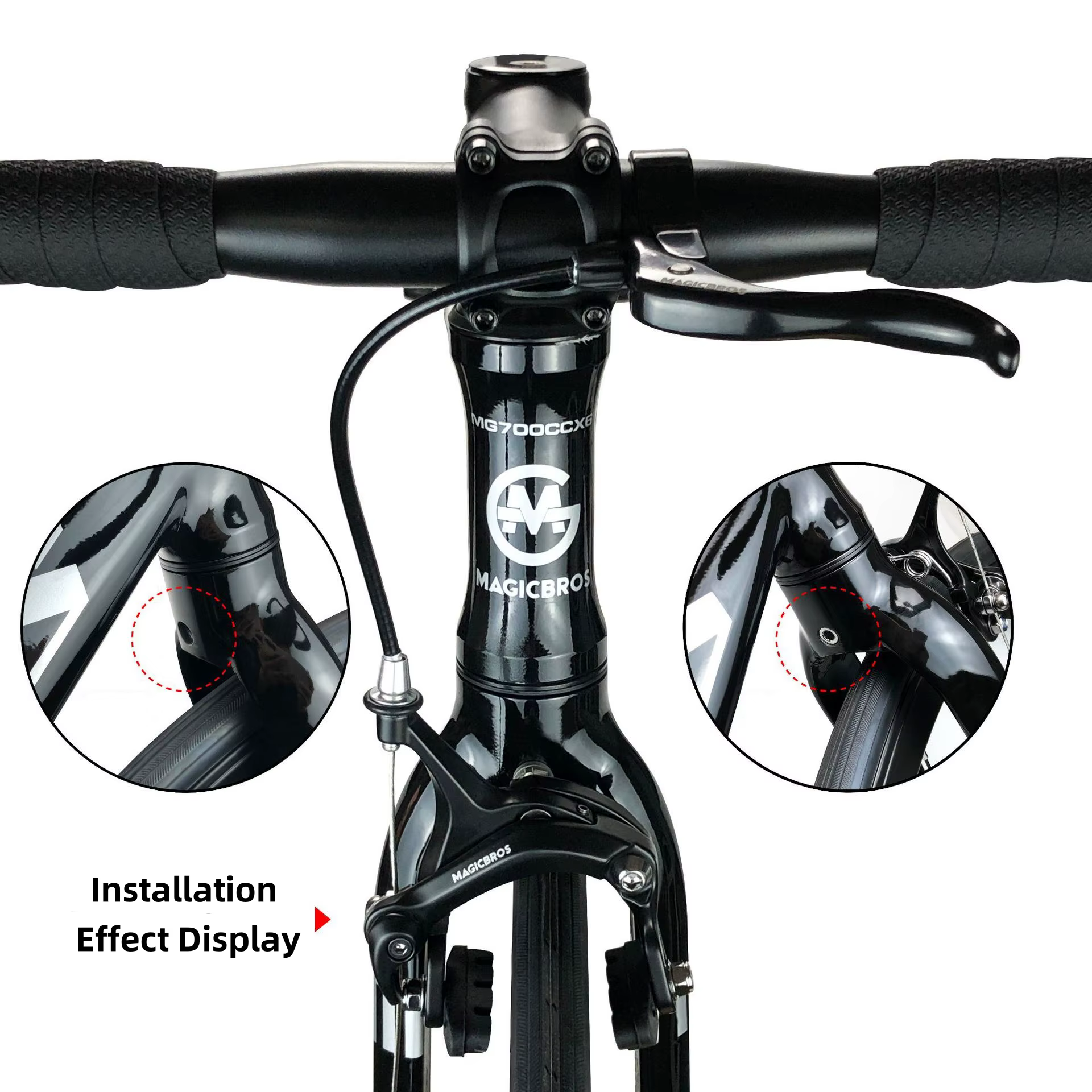 Kit de frein avant MAGICBROS pour vélo fixie avec leviers
