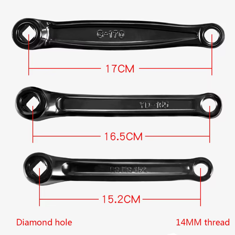Bras manivelle vélo gauche 152mm/165mm/170mm