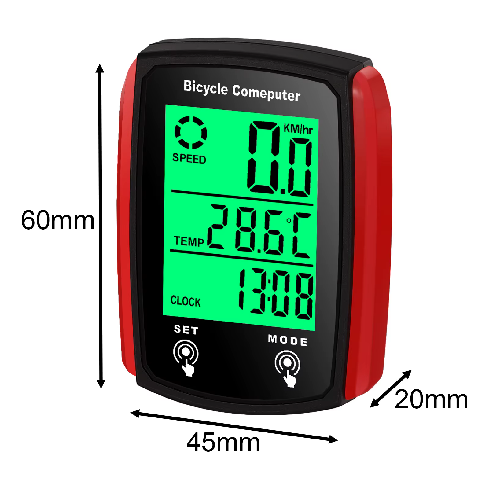 Ordinateur de vélo LCD numérique filaire