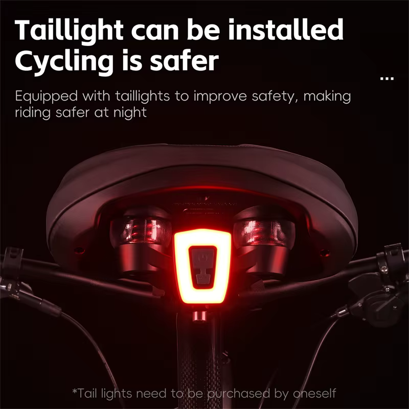 WEST BIKING-Selle de vélo VTT avec feu arrière