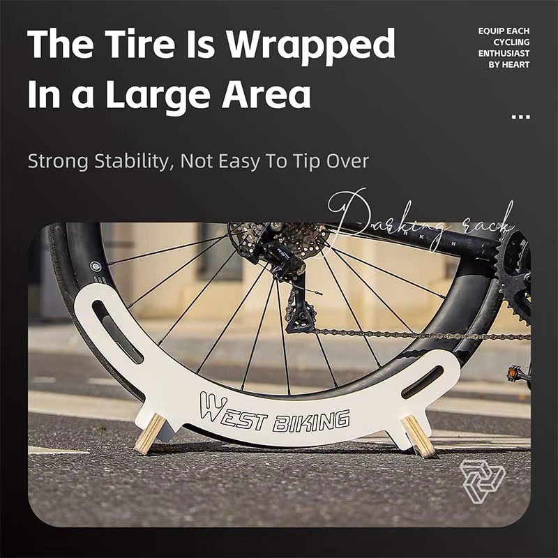 Support de stationnement de vélo réglable en bois WEST BIKING