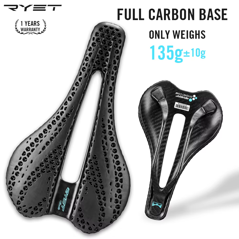 RYET carbone 3D-imprimé vélo selle 7x7 Rail