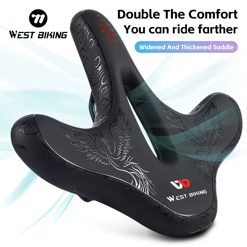 WEST BIKING Coussin de Selle de Vélo Confortable pour VTT et Cyclisme
