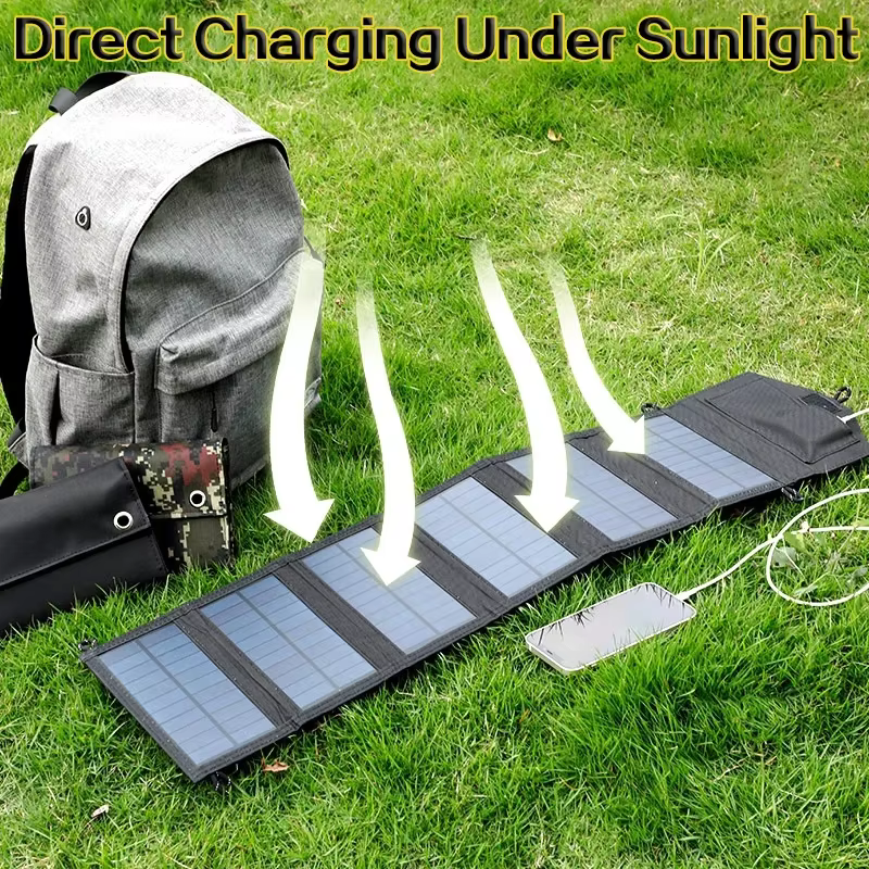 Panneau solaire pliable 6 fois 800W 20 w/h panneaux solaires portables chargeur rapide USB 5V DC