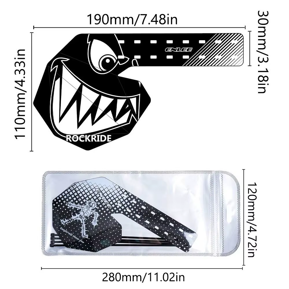 Plaque de protection noire pour dérailleur arrière de vélo