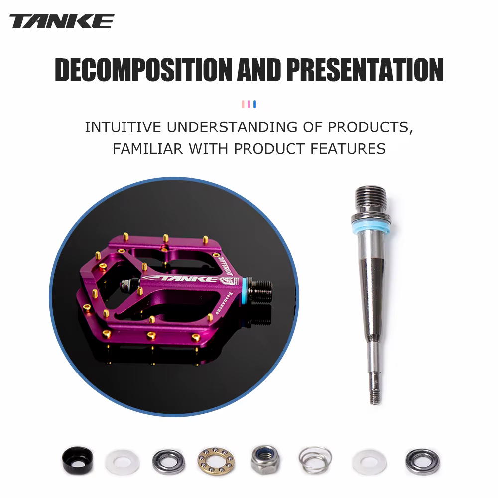 TANKE TP-50 pédales Sepeda vtt alliage d'aluminium pédale de vélo antidérapante