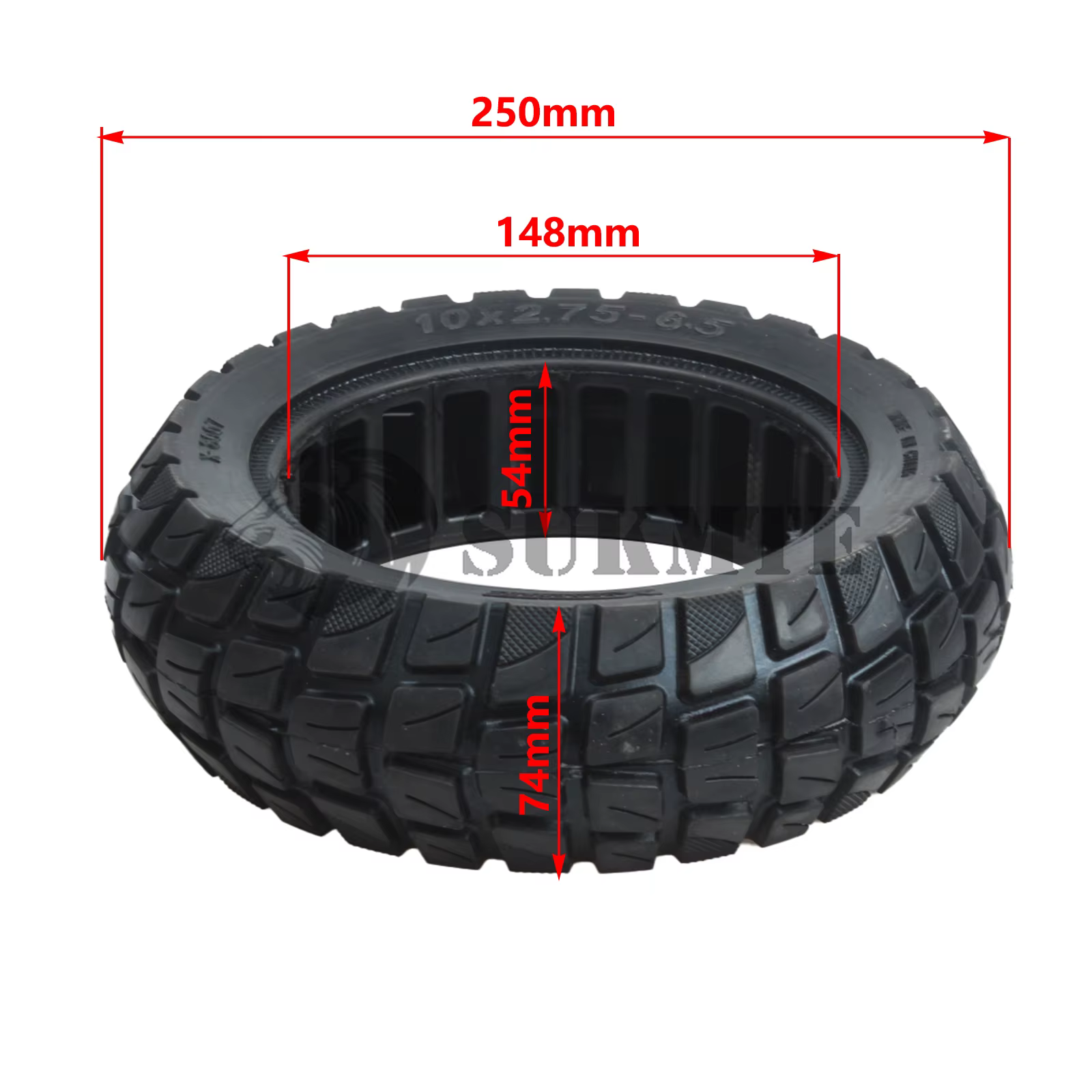 Pneus solides 10x2.75-6.5 pour Scooter électrique Kugoo g-booster G2 Pro