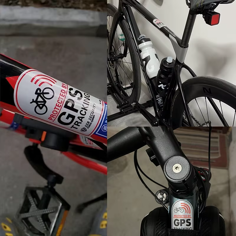 Autocollant de vélo d'avertissement