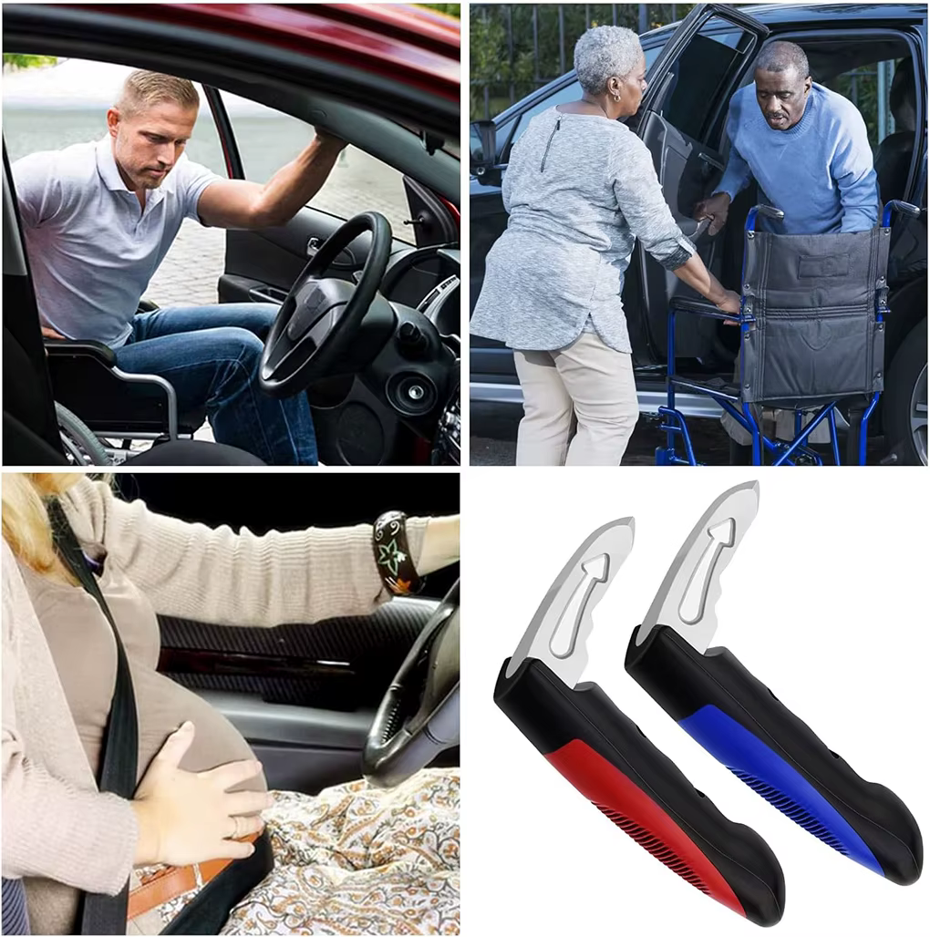 Poignée de voiture canne porte de véhicule barre d'appui support assistance outil d'aide à la mobilité accessoire automobile pour enfants personnes âgées noir
