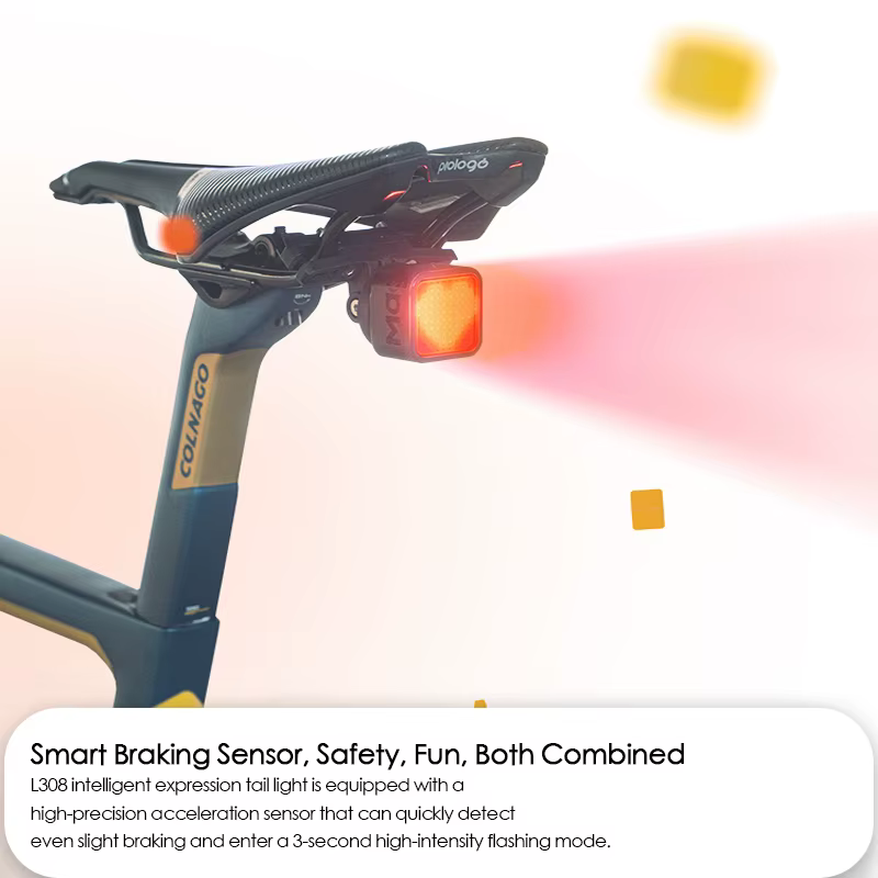 Feu arrière intelligent pour vélo avec contrôle par application