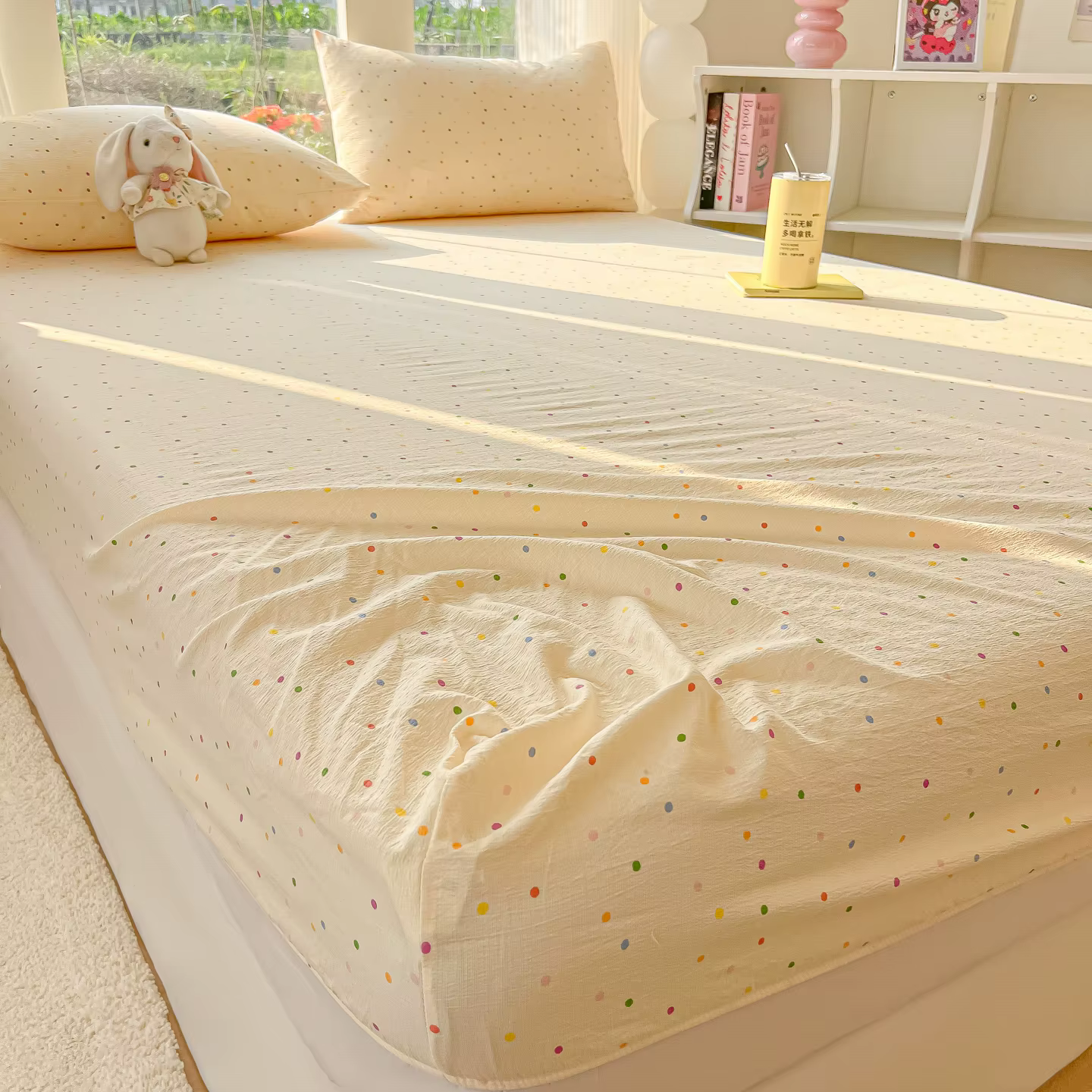 Drap-housse en microfibre tissée double couche, poche extra profonde de 25 cm, résistant au rétrécissement et aux plis, sans boulochage, ajustement sécurisé