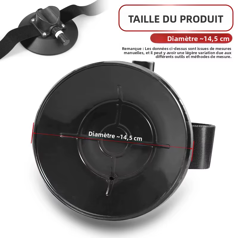Support à ventouse Rockbros avec pompe pour porte-vélos de toit