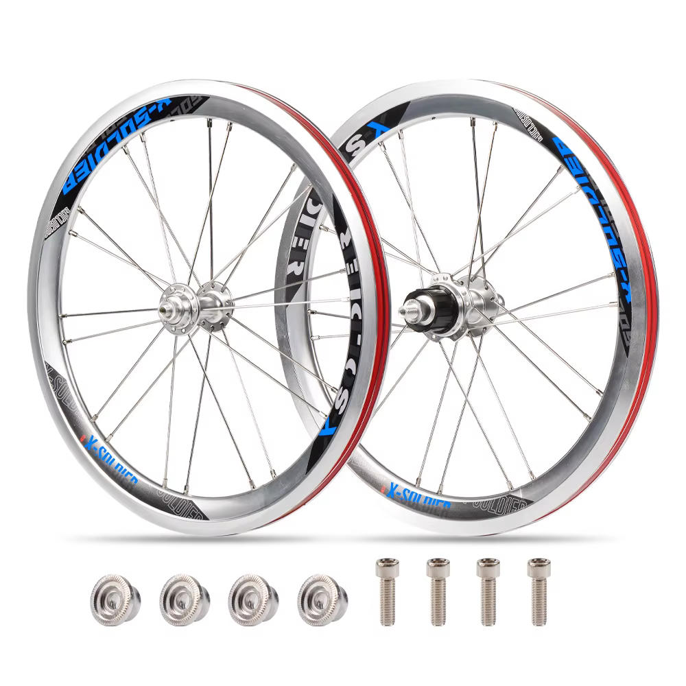 Paire de roues de vélo CNC pour roues de frein Brompton Bike V