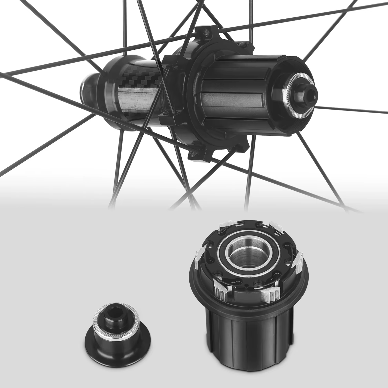 HUB de tube en fibre de carbone ultra-léger 700C