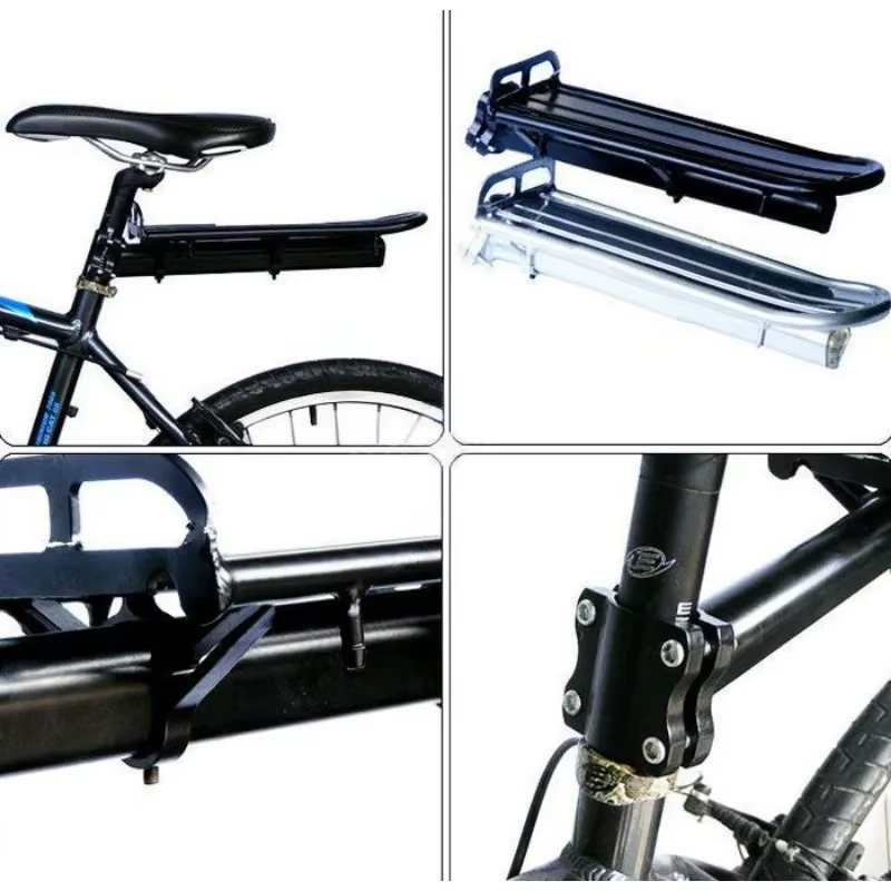 Porte-bagages arrière de vélo en alliage d'aluminium rétractable