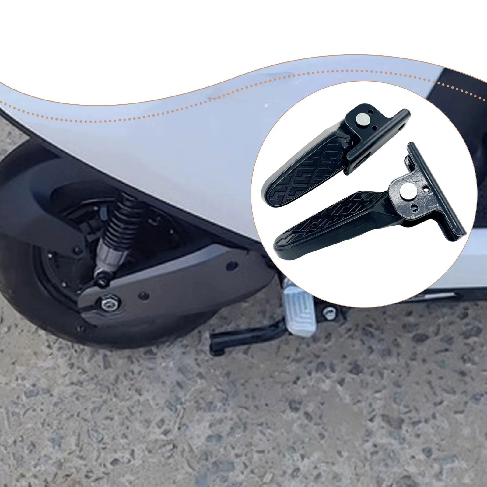 Pédales arrière de vélo électrique
