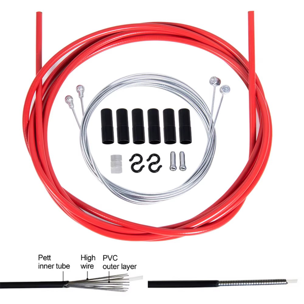 BOLANY – câbles de frein de vélo, tube de 5mm, câble de frein de 2.5m pour vélo de route et vtt, accessoires de vélo, 8 couleurs, haute qualité