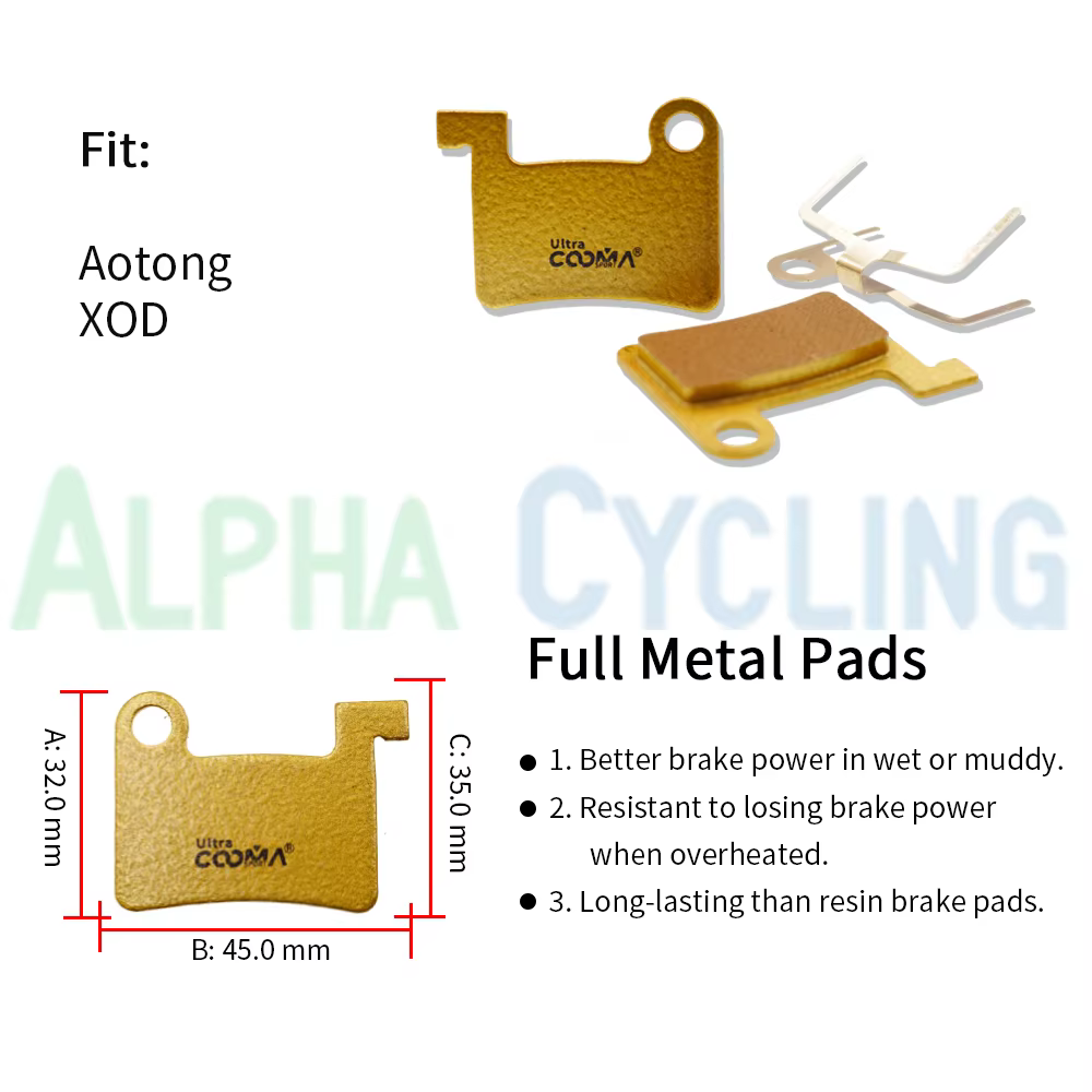 Plaquettes de frein à disque pour vélo électrique
