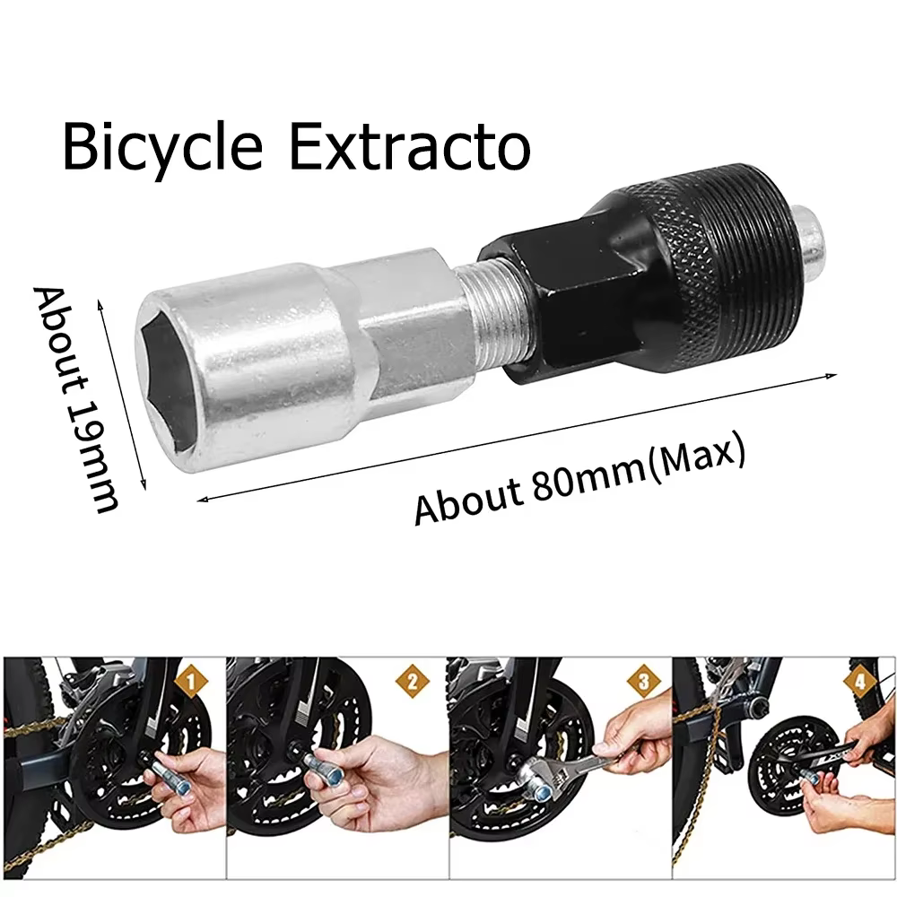 Outil de retrait de manivelle de roue de chaîne de réparation de vélo
