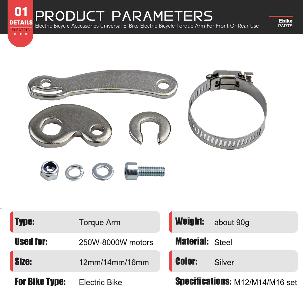 Accessoire de bras de couple de vélo électrique M12/M14/M16