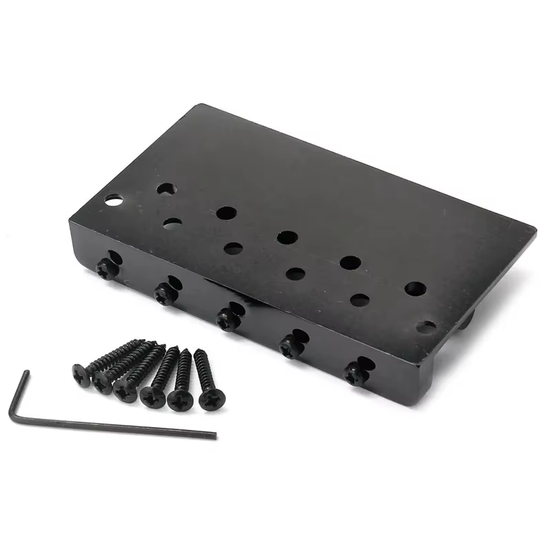 Un ensemble de 5 cordes noires pour basse électrique, accessoires de guitare, pièces d'instruments de musique