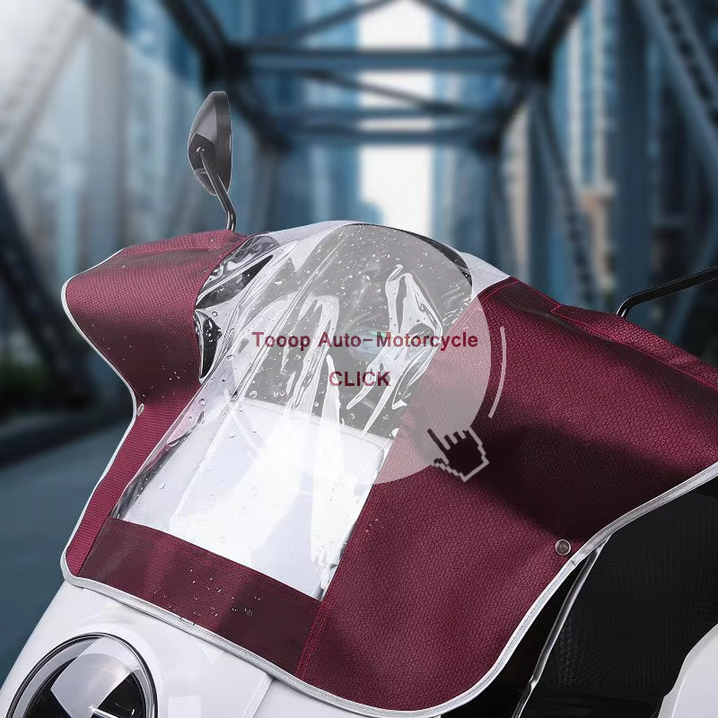 Housse de protection transparente pour tableau de bord de trottinette électrique, avec fermeture éclair, imperméable, pour la conduite en extérieur par temps de pluie
